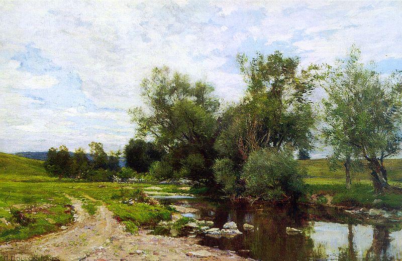 Hugh Bolton Jones On the Green River Norge oil painting art